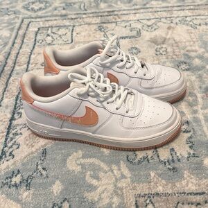 Nike White and Coral Sneakers